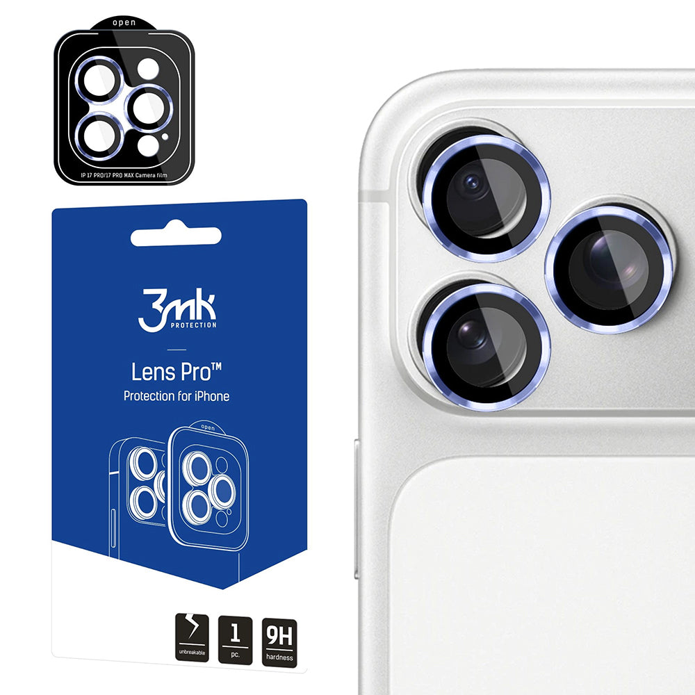 Ochranná fólie na zadní kameru 3MK Protection Pro pro Apple iPhone 18 Pro / 18 Pro Max, tvrzené sklo, modrá