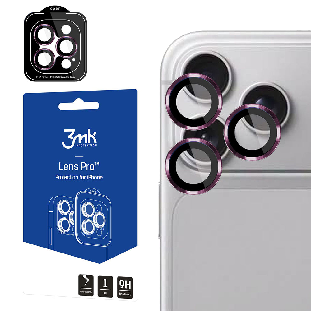 Ochranná fólie na zadní kameru 3MK Protection Pro pro Apple iPhone 18 Pro / 18 Pro Max, tvrzené sklo, vínová