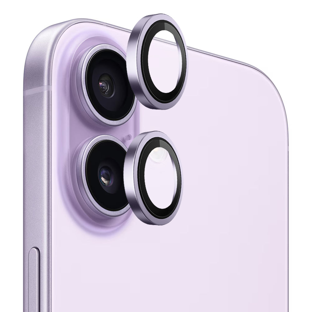 Blueo Metal Frame Rear Camera Protection Film for Apple iPhone 17, Tempered Glass, Purple