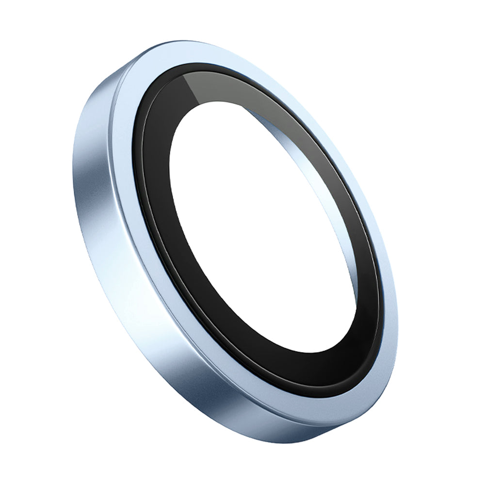 Ochranné sklo na zadní fotoaparát Blueo Metal Frame pro Apple iPhone 18 Pro / 18 Pro Max, tvrzené sklo, světle modré