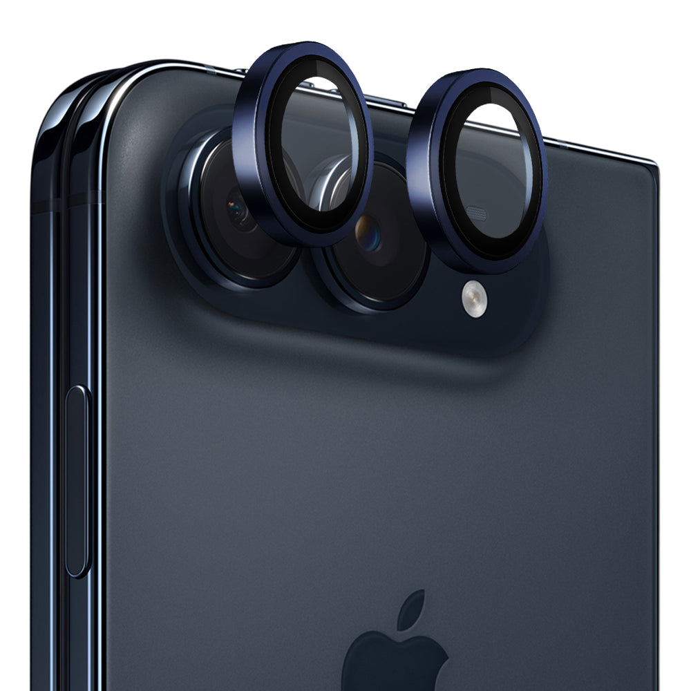 Ochranné sklo na zadní fotoaparát Blueo Metal Frame pro Apple iPhone Duo, tvrzené sklo, modré