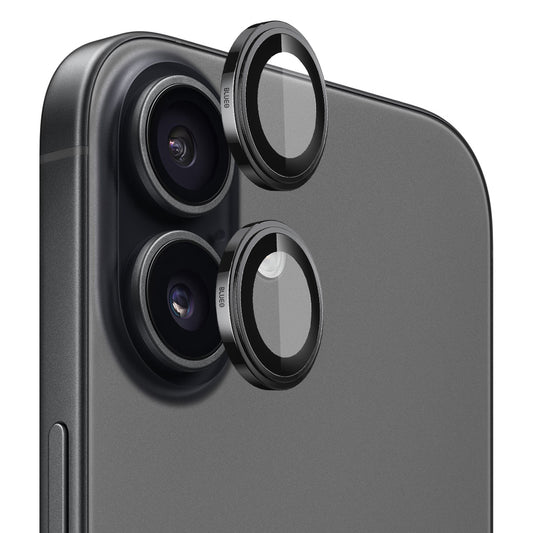 Ochranná fólie Blueo Sapphire Crystal na zadní kameru pro Apple iPhone 17, Tvrzené sklo, Černá