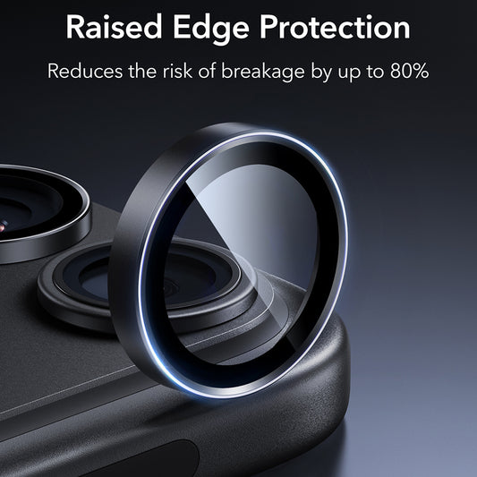 Ochranná fólie na zadní kameru ESR Armorite pro Apple iPhone 18 Pro / 18 Pro Max, tvrzené sklo, sada 2 kusů, černá