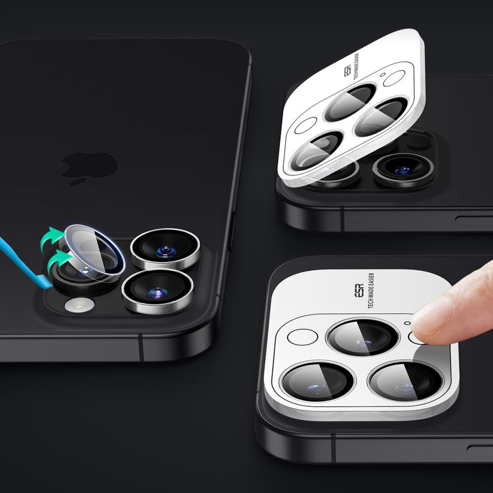 Ochranná fólie na zadní kameru ESR Armorite pro Apple iPhone 18 Pro / 18 Pro max, tvrzené sklo, průhledná