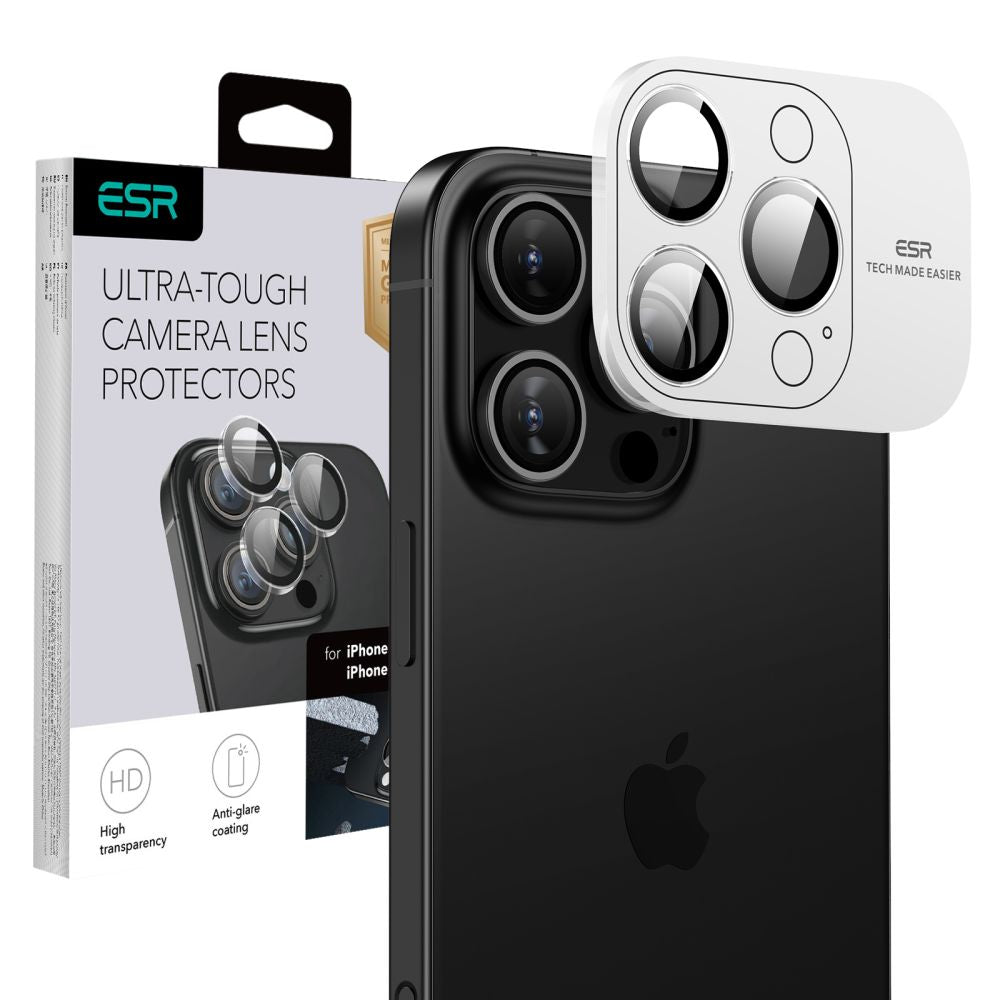 Ochranná fólie na zadní kameru ESR Armorite pro Apple iPhone 18 Pro / 18 Pro max, tvrzené sklo, průhledná