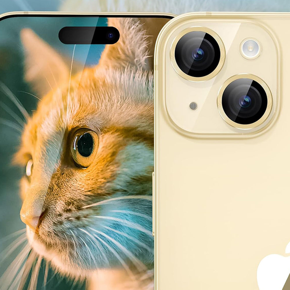 Ochranná fólie na zadní kameru Lito S+ pro Apple iPhone 14, tvrzené sklo, žlutá