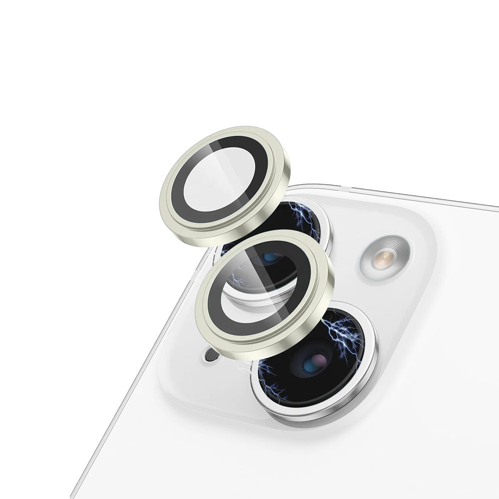 Ochranná fólie na zadní kameru Lito S+ pro Apple iPhone 15 Plus / 15, tvrzené sklo, žlutá