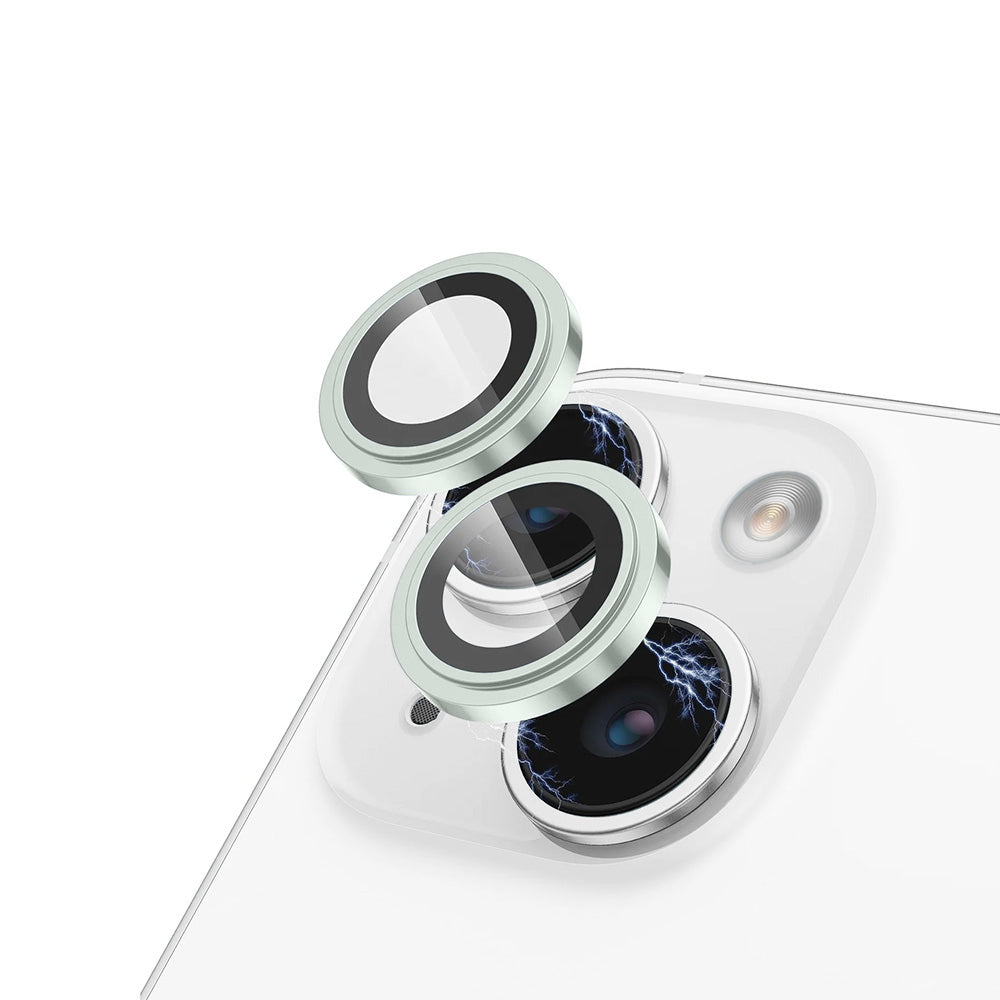 Ochranná fólie na zadní kameru Lito S+ pro Apple iPhone 15 Plus / 15, tvrzené sklo, zelená