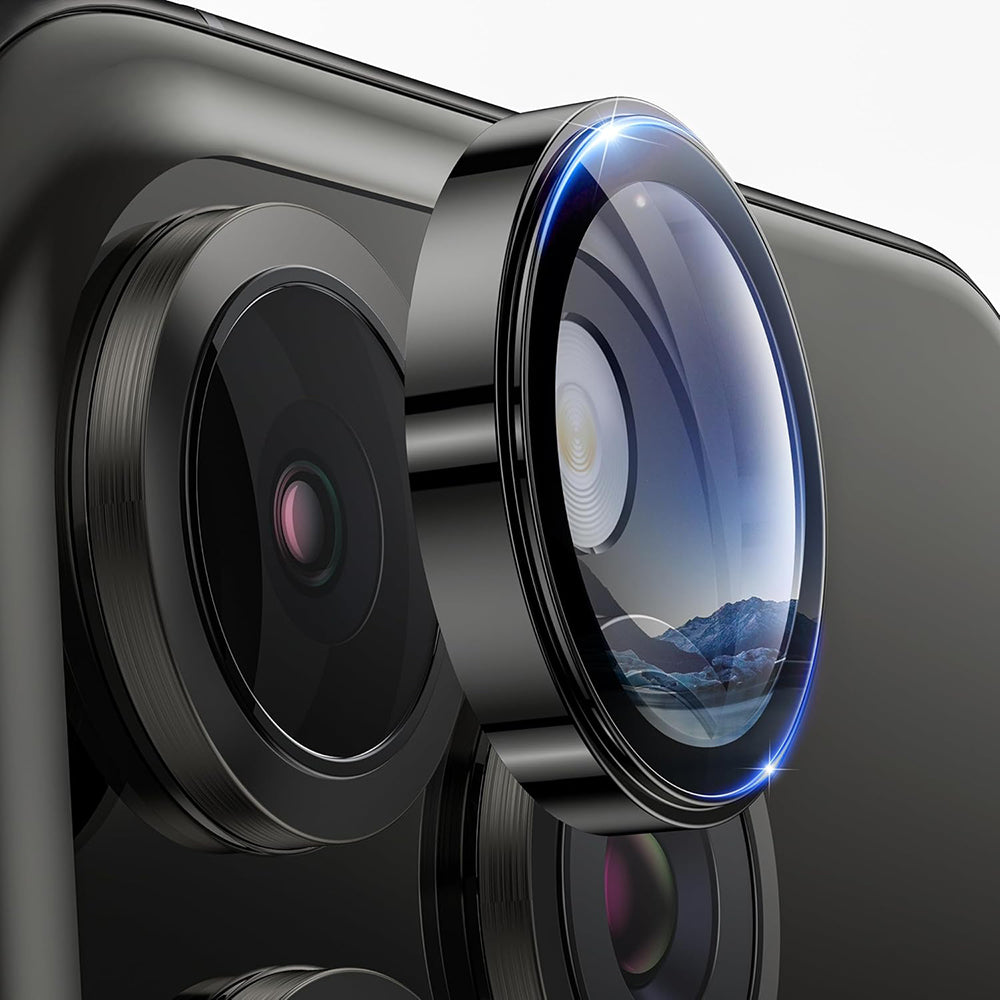 Ochranná fólie na zadní kameru Lito S+ pro Apple iPhone 16 Pro Max / 16 Pro, tvrzené sklo, černá