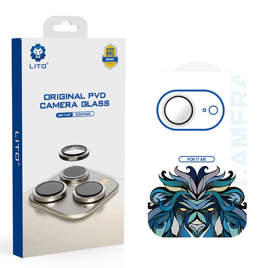 Ochranná fólie Lito Titanium AR na zadní kameru pro Apple iPhone 17 Air, Tvrzené sklo, Stříbrná