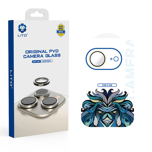 Ochranná fólie Lito Titanium AR na zadní kameru pro Apple iPhone 17 Air, Zpevněné sklo, Zlatá