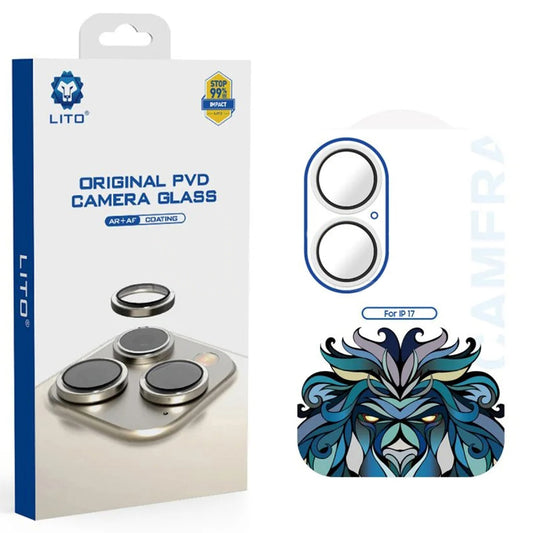 Ochranná fólie Lito Titanium AR na zadní kameru pro Apple iPhone 17, Zpevněné sklo, Stříbrná
