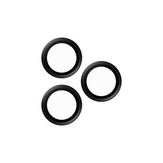 Ochranná fólie na zadní kameru PanzerGlass Hoops pro Apple iPhone 16 Pro Max / 16 Pro, Tvrzené sklo, Černá