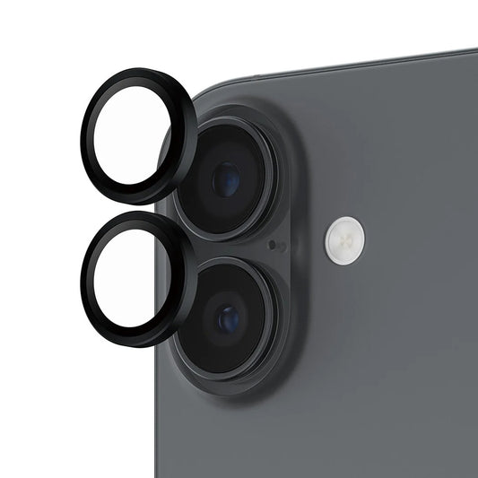 Ochranná fólie PanzerGlass Hoops na zadní kameru pro Apple iPhone 17 / 16 Plus / 16, Tvrzené sklo, Černá