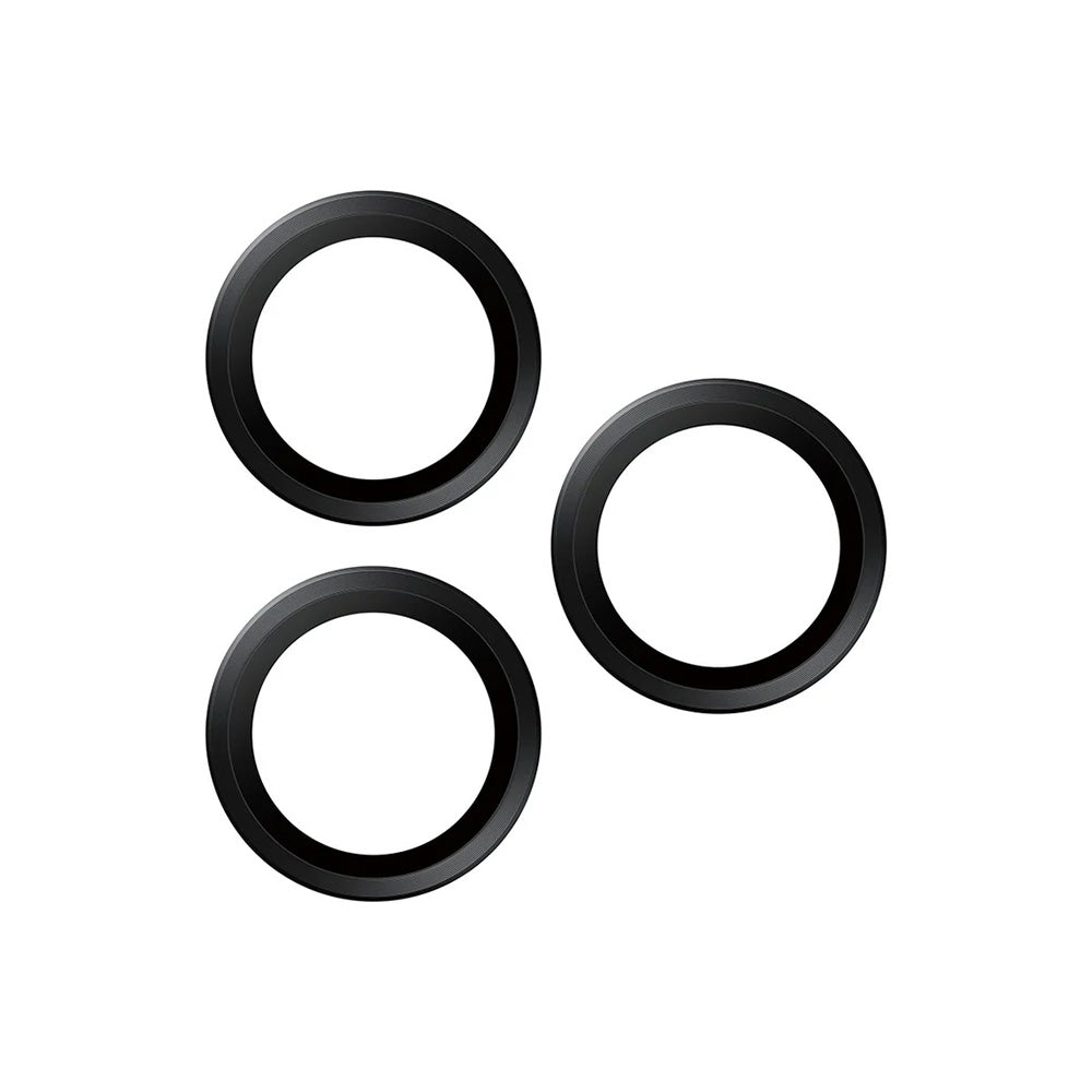 Ochranná fólie PanzerGlass Hoops na zadní kameru pro Apple iPhone 17 Pro Max / 17 Pro / 16 Pro Max / 16 Pro, Tvrzené sklo, Černá.