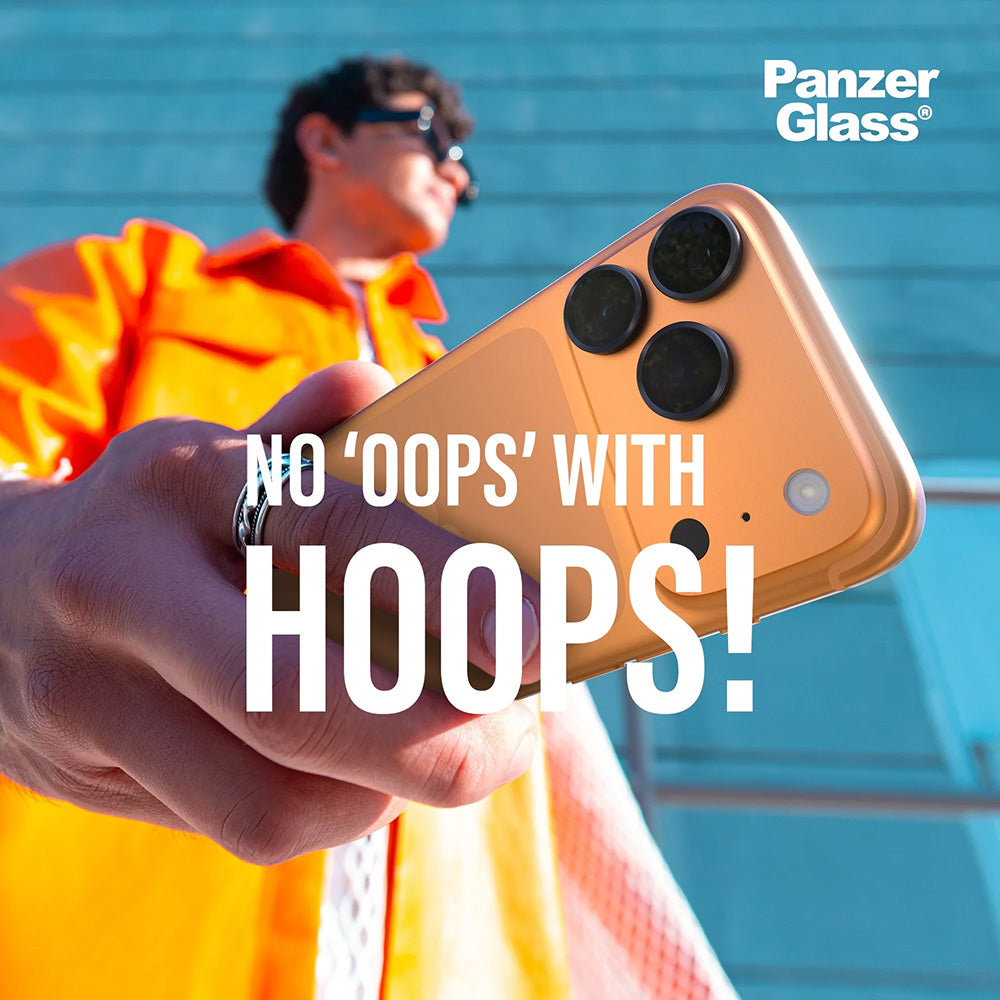 Ochranná fólie PanzerGlass Hoops na zadní kameru pro Apple iPhone 17 Pro, Zpevněné sklo, Průhledná