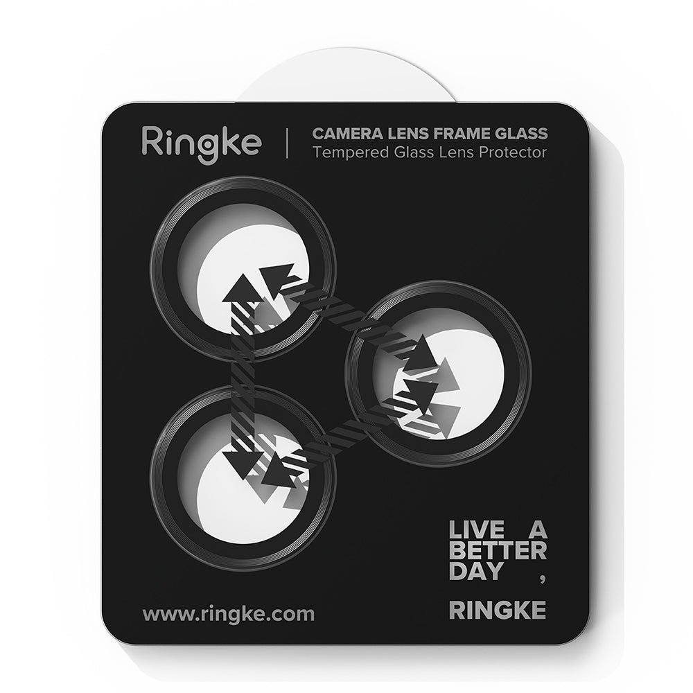 Ochranná fólie Ringke na zadní kameru pro Apple iPhone 17 Pro Max / 17 Pro, Tvrzené sklo, Černá