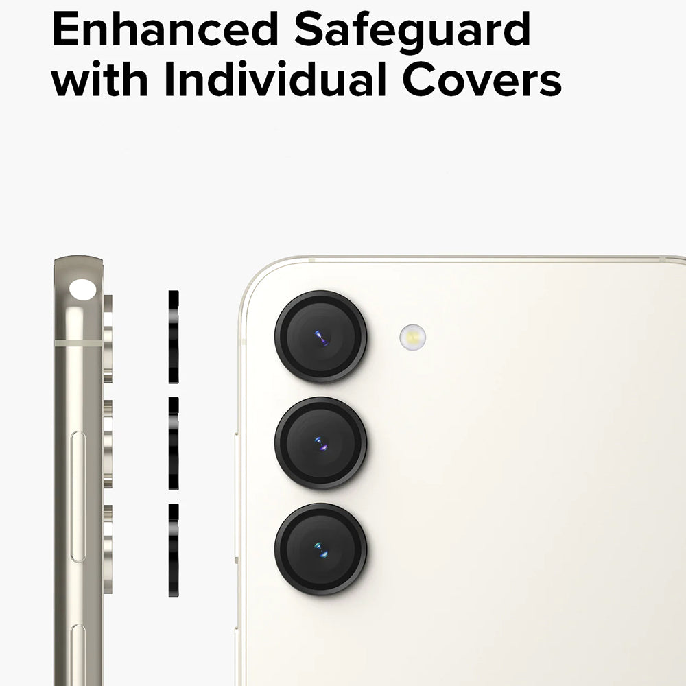 Ochranná fólie Ringke na zadní kameru pro Samsung Galaxy S23+ S916 / S23 S911, Tvrzené sklo, Černá