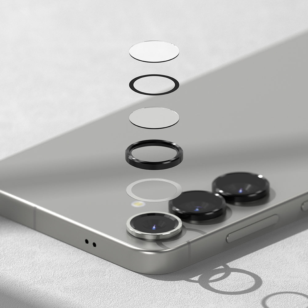 Ochranná fólie Ringke na zadní kameru pro Samsung Galaxy S25 S931, Tvrzené sklo, Černá
