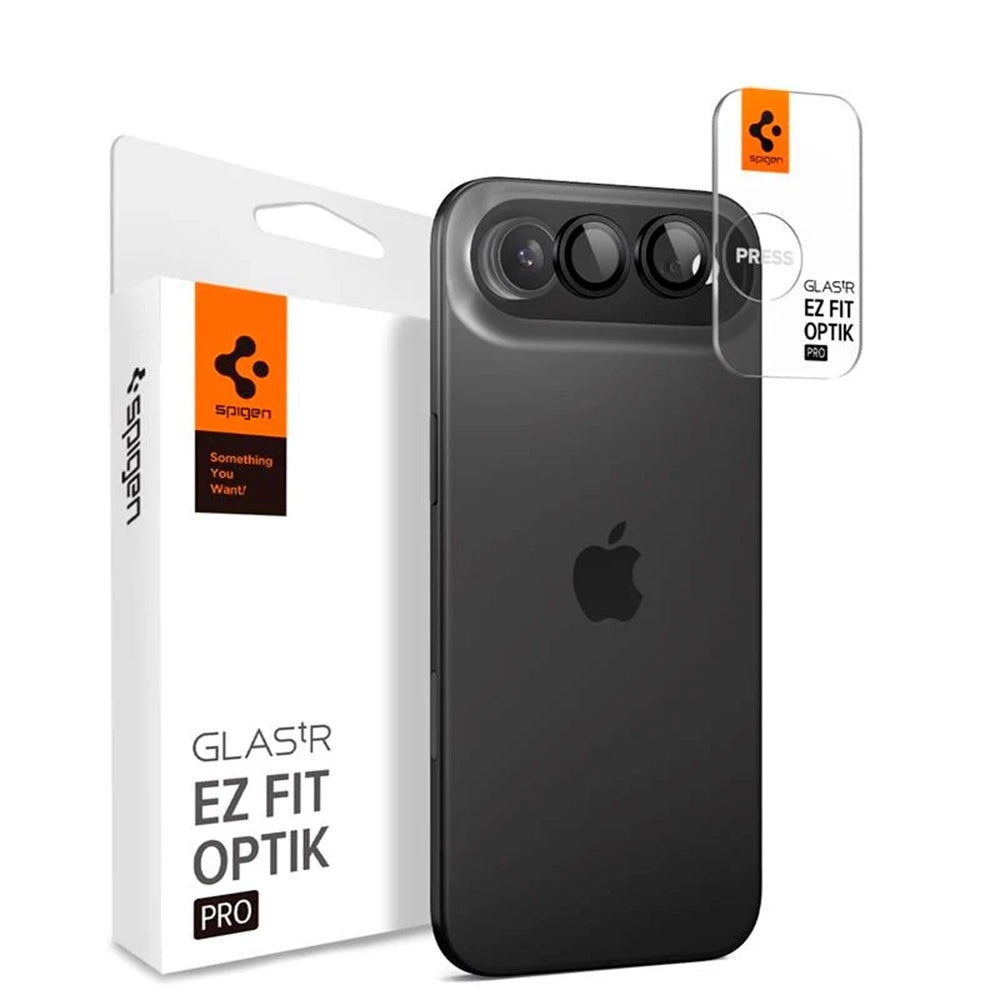 Ochranná fólie na zadní kameru Spigen GlastR EZ FIT Optik Pro pro Apple iPhone 17 Air, Tvrzené sklo, Sada 2 kusy, Černá AGL09863