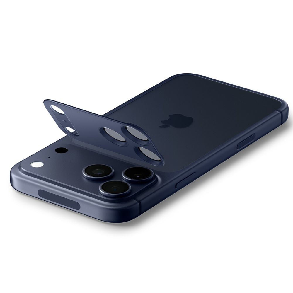 Ochranná fólie na zadní kameru Spigen GlastR EZ FIT Optik Pro XL pro Apple iPhone 17 Pro, Tvrzené sklo, Modrá AGL10646