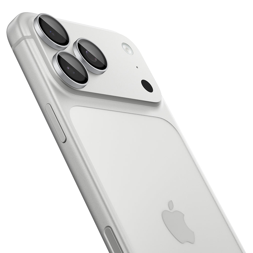 Ochranná fólie na zadní kameru Spigen GlastR EZ FIT Optik Pro pro Apple iPhone 18 Pro / 18 Pro Max, tvrzené sklo, sada 2 kusů, stříbrná AGL12046