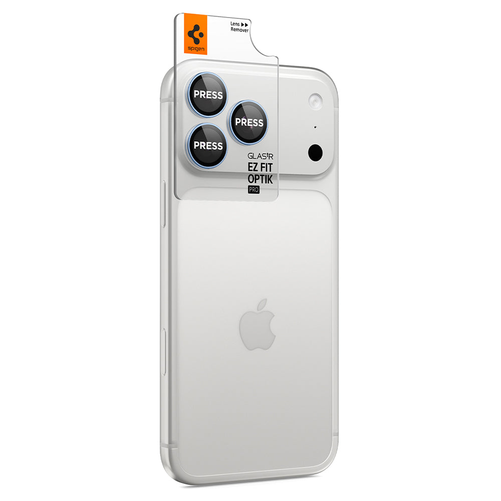 Ochranná fólie na zadní kameru Spigen GlastR EZ FIT Optik Pro pro Apple iPhone 18 Pro / 18 Pro Max, tvrzené sklo, sada 2 kusy, modrá AGL12045
