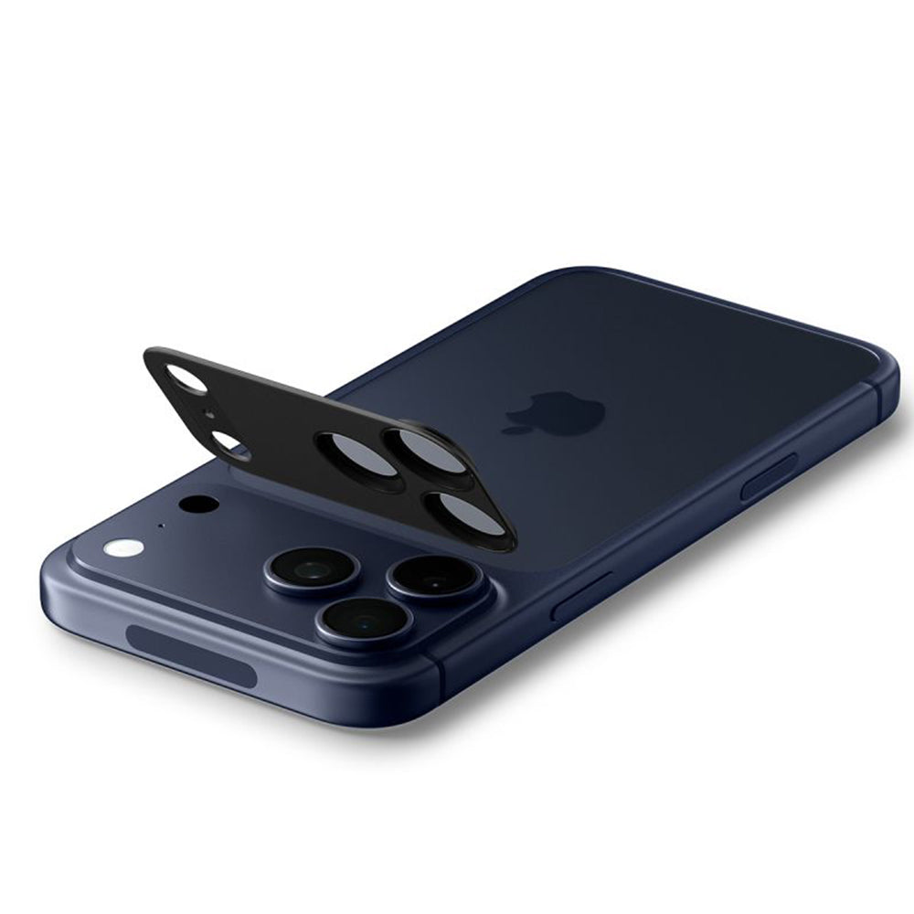 Ochranná fólie na zadní kameru Spigen GlastR EZ FIT Optik Pro XL pro Apple iPhone 17 Pro, Tvrzené sklo, Černá AGL10644