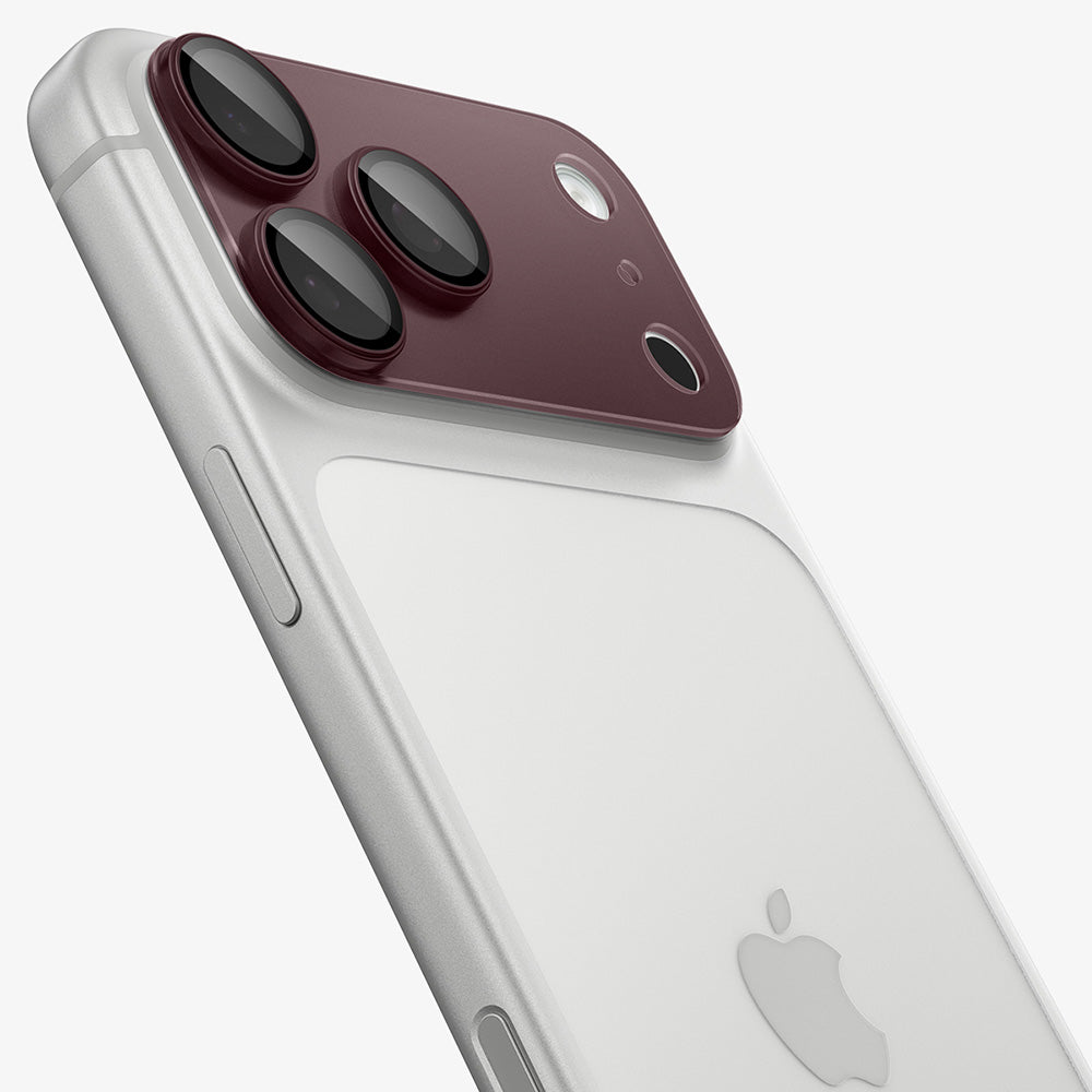 Ochranná fólie na zadní kameru Spigen GlastR EZ FIT Optik Pro XL pro Apple iPhone 18 Pro Max, tvrzené sklo, vínová AGL12040