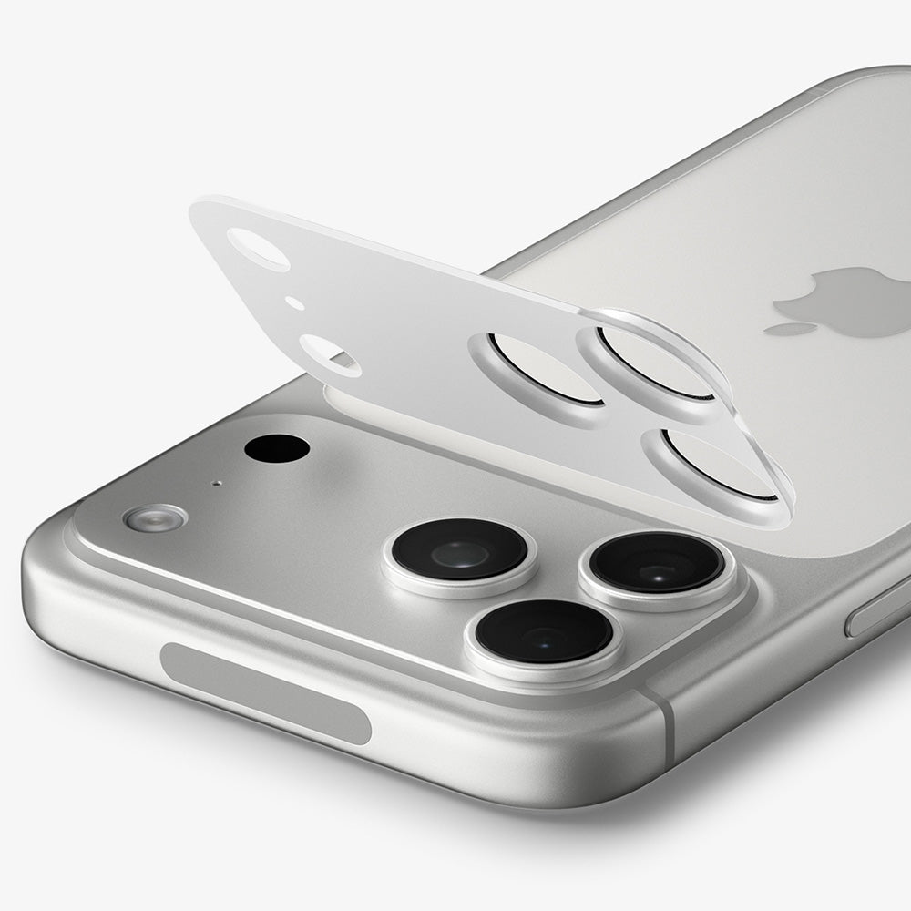 Ochranná fólie na zadní kameru Spigen GlastR EZ FIT Optik Pro XL pro Apple iPhone 18 Pro, tvrzené sklo, stříbrná AGL12038