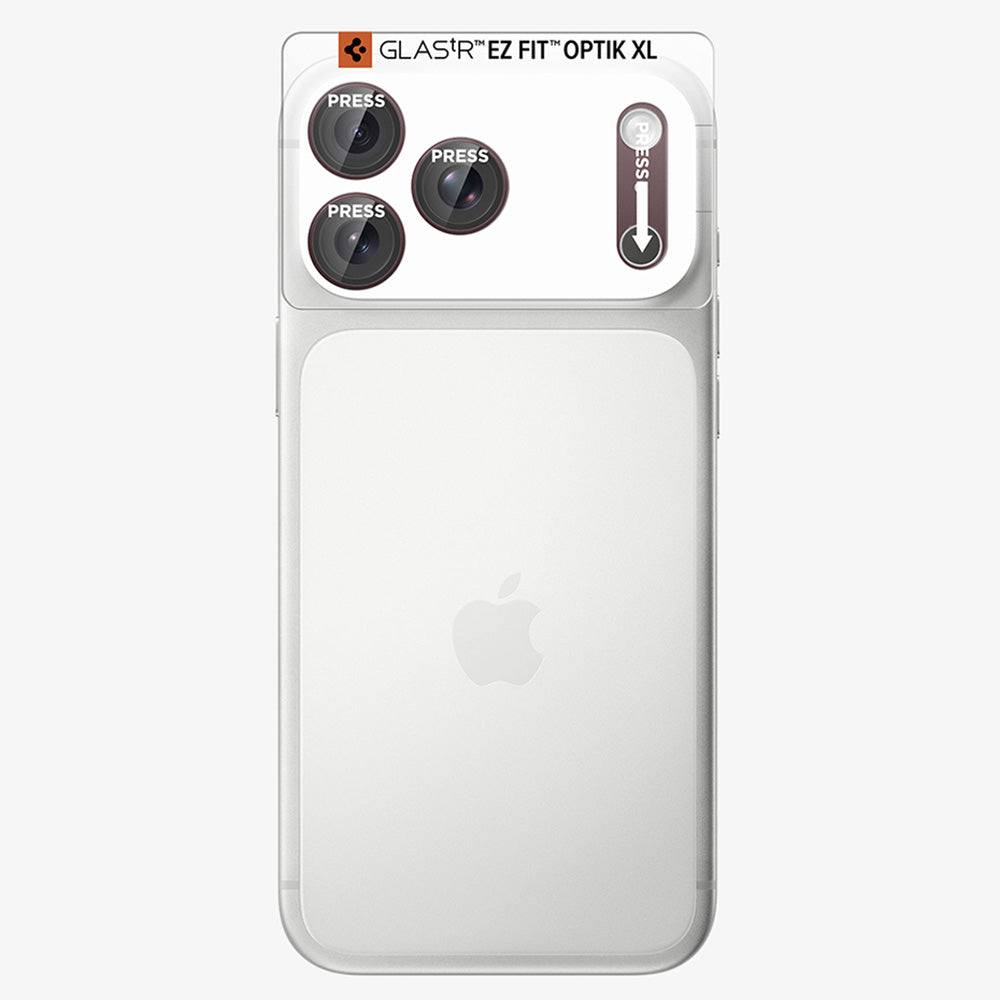 Ochranná fólie na zadní kameru Spigen GlastR EZ FIT Optik Pro XL pro Apple iPhone 18 Pro, tvrzené sklo, vínová AGL12036