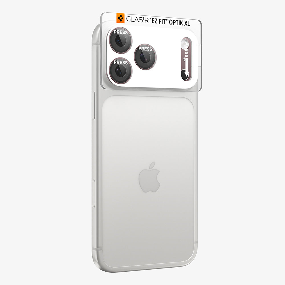 Ochranná fólie na zadní kameru Spigen GlastR EZ FIT Optik Pro XL pro Apple iPhone 18 Pro, tvrzené sklo, vínová AGL12036