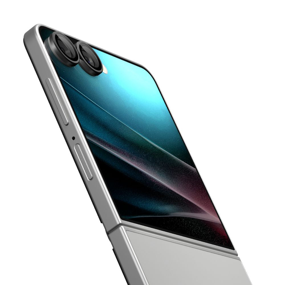 Ochranná fólie na zadní kameru Spigen GlastR EZ FIT Optik Pro HD pro Samsung Galaxy Z Flip7 F766, Tvrzené sklo, Sada 2 kusy, Černá AGL09587