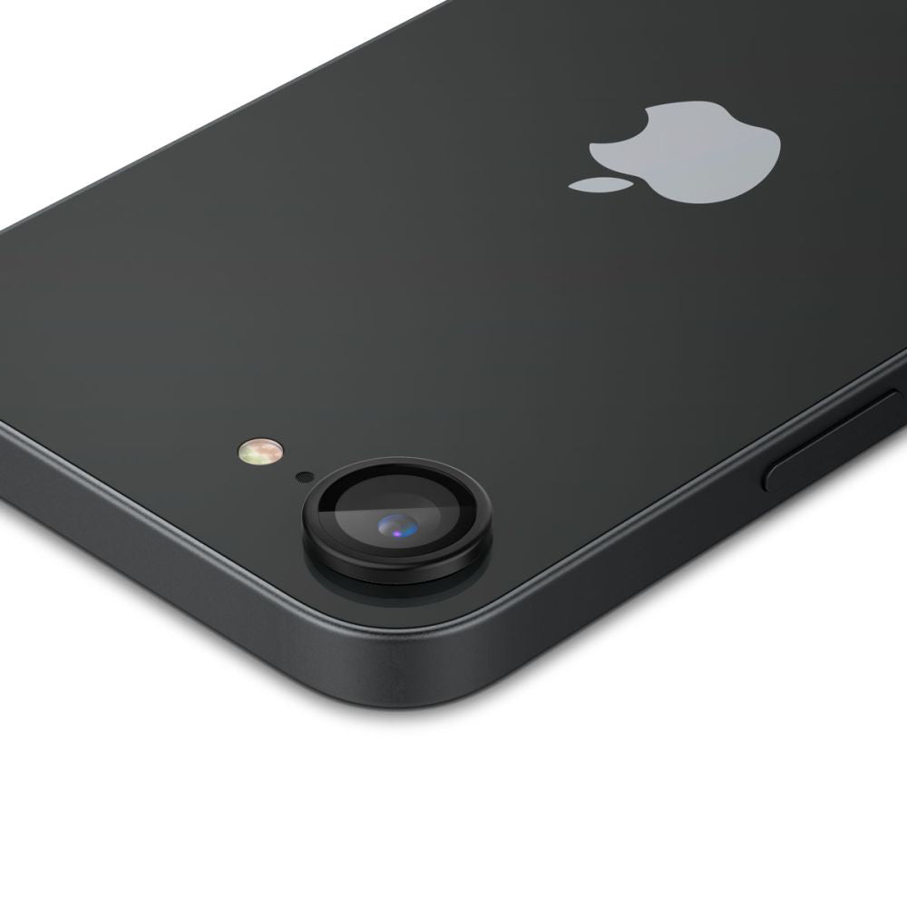 Ochranná fólie na zadní kameru Spigen GlastR EZ FIT Optik Pro pro Apple iPhone 17e / 16e, Tvrzené sklo, Sada 2 kusy, Černá AGL09279