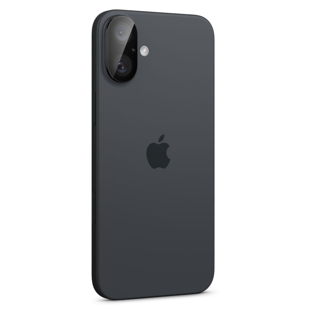 Ochranná fólie na zadní kameru Spigen GlastR Optik pro Apple iPhone 16 Plus / 16, Tvrzené sklo, Sada 2 kusy, Černá AGL07922