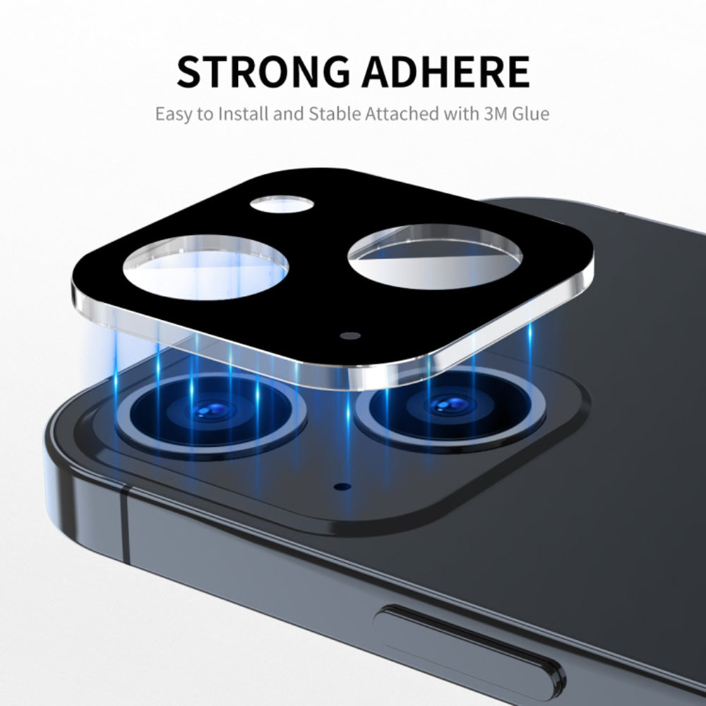 Ochranná fólie na zadní kameru Techsuit pro Apple iPhone 15 Plus / 15, tvrzené sklo, černá