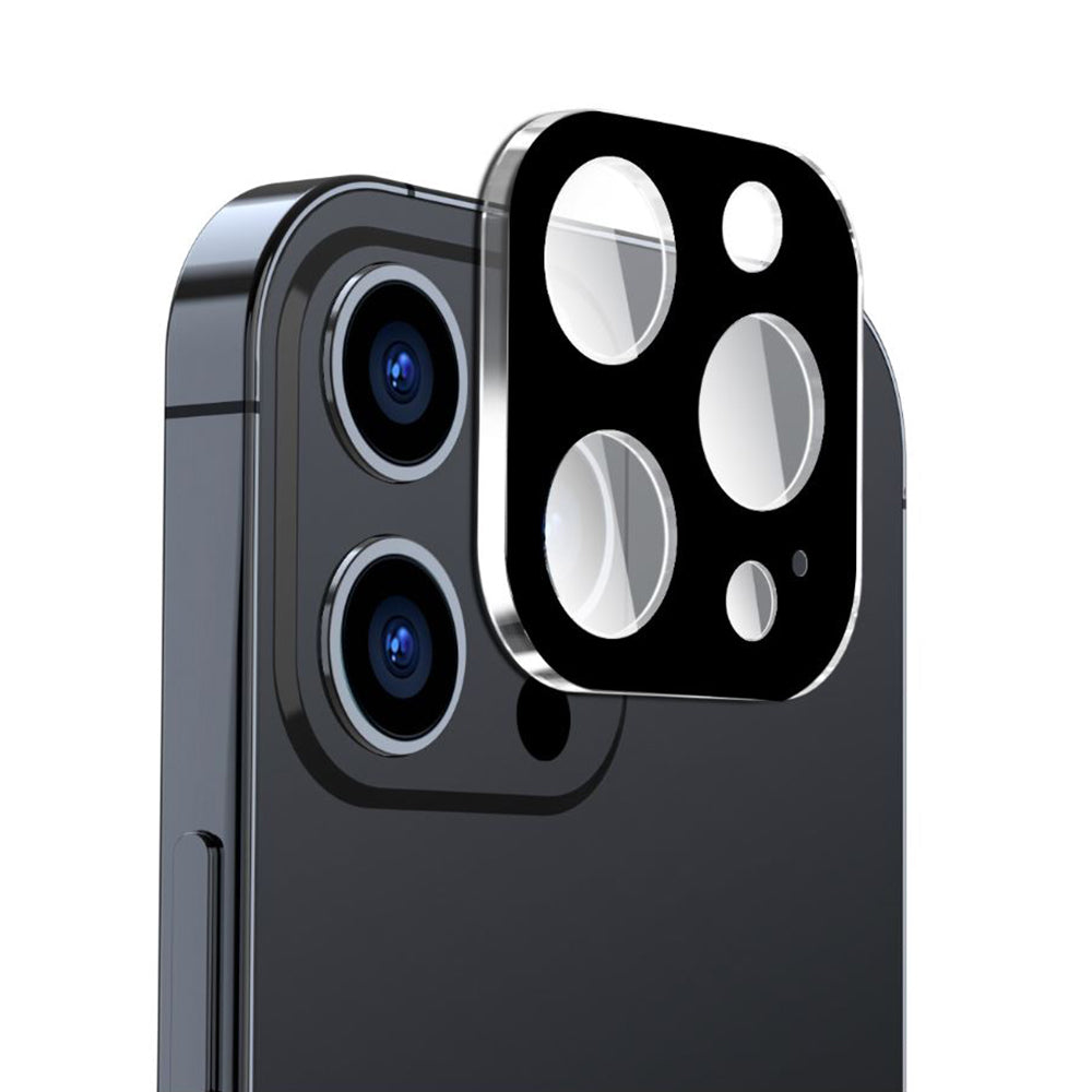 Ochranná fólie na zadní kameru Techsuit pro Apple iPhone 16 Pro Max / 16 Pro, tvrzené sklo, černá