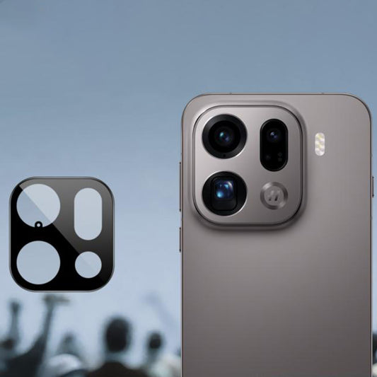 Ochranná fólie na zadní kameru Techsuit pro Oppo Find X9 Pro, Tvrzené sklo, Černá