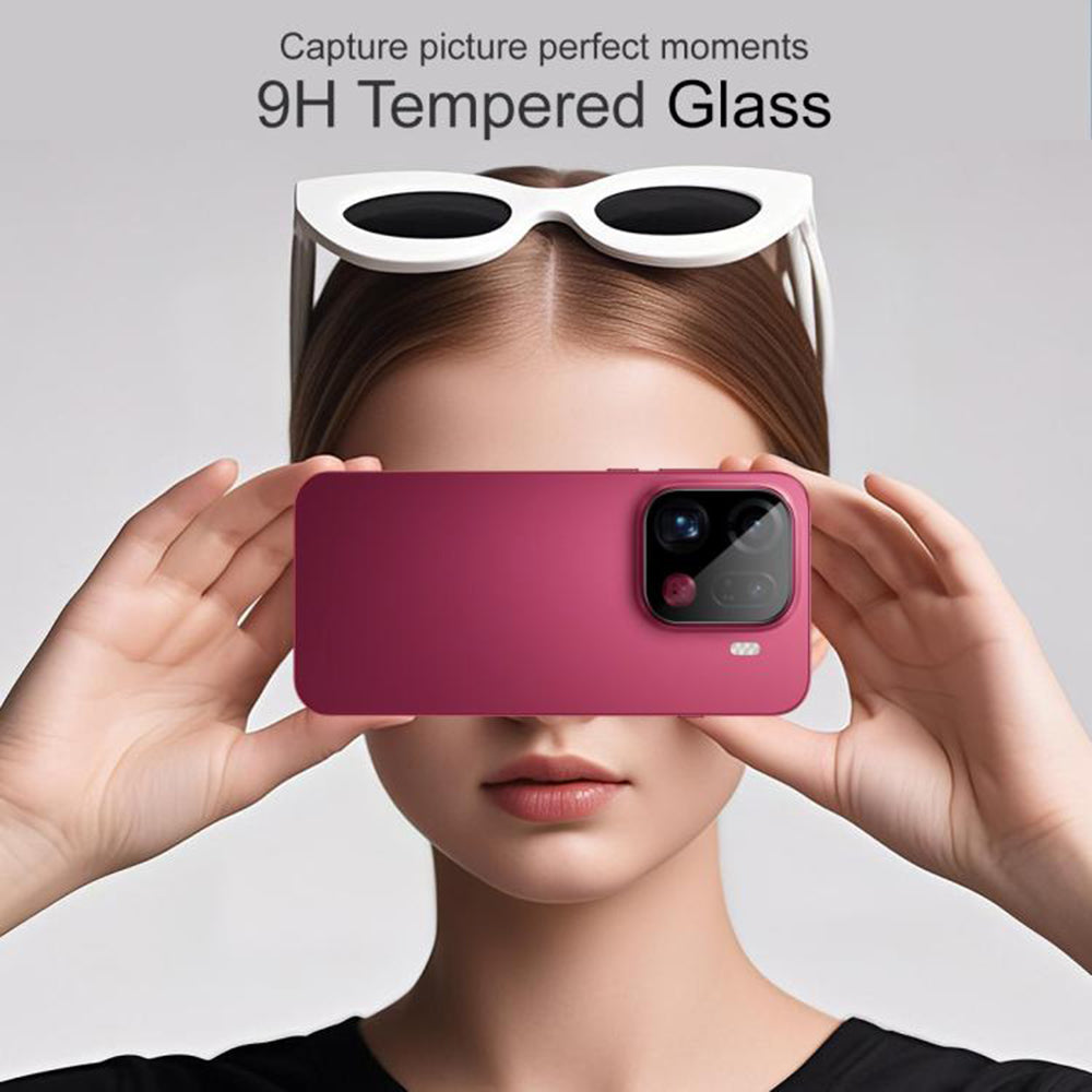 Ochranná fólie na zadní kameru Techsuit pro Oppo Find X9 Pro, Tvrzené sklo, Černá