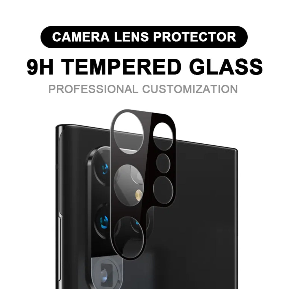 Ochranná fólie na zadní kameru Techsuit pro Samsung Galaxy S23 Ultra S918, tvrzené sklo, černá