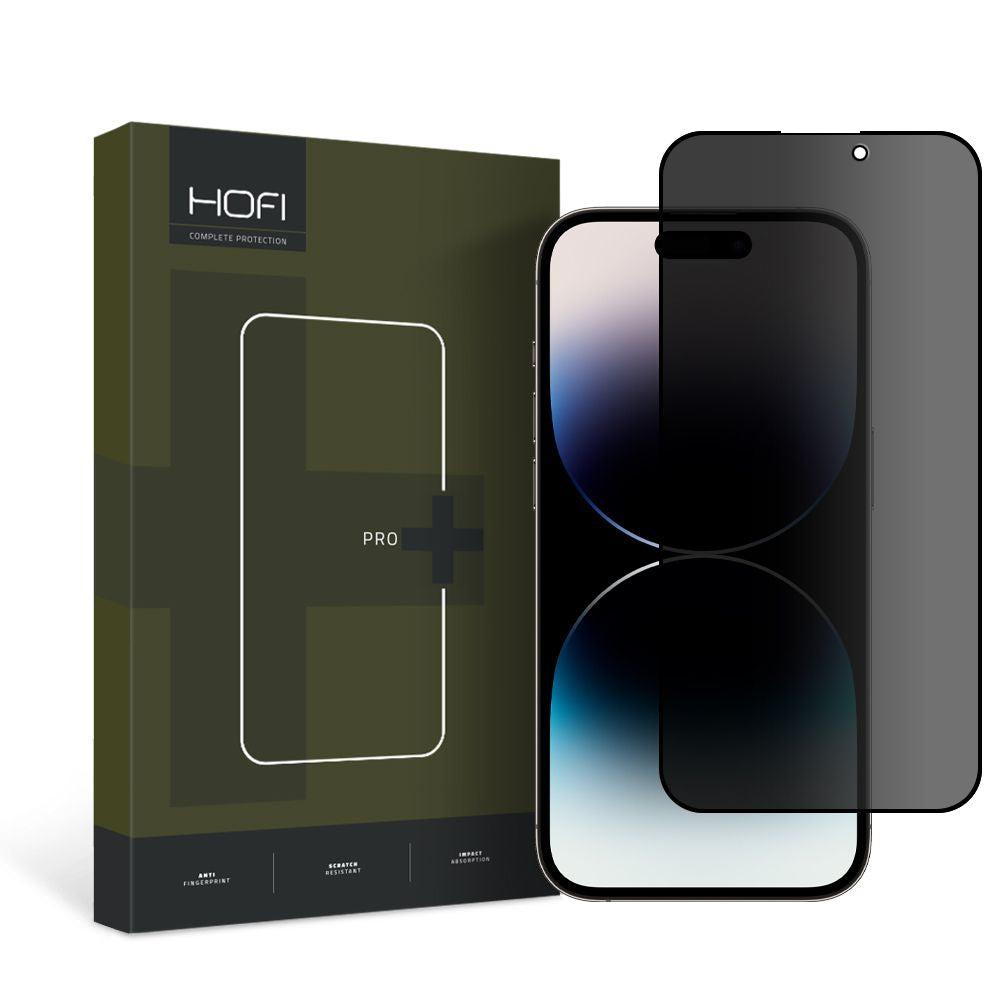 Ochranná fólie na displej Privacy HOFI PRO+ pro Apple iPhone 14 Pro Max, Tvrzené sklo, Full Glue