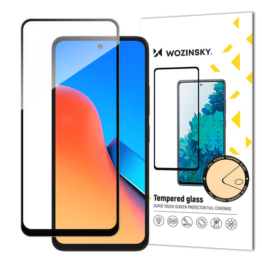 WZK Screen Protector pro Xiaomi Redmi 12, Glass Shield, Full Glue, černá