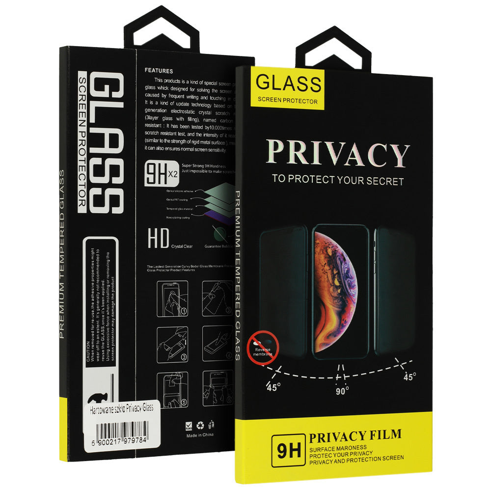 OEM Privacy Screen Protector pro Samsung Galaxy S23 Ultra S918, ochranné sklo, lepidlo na hrany