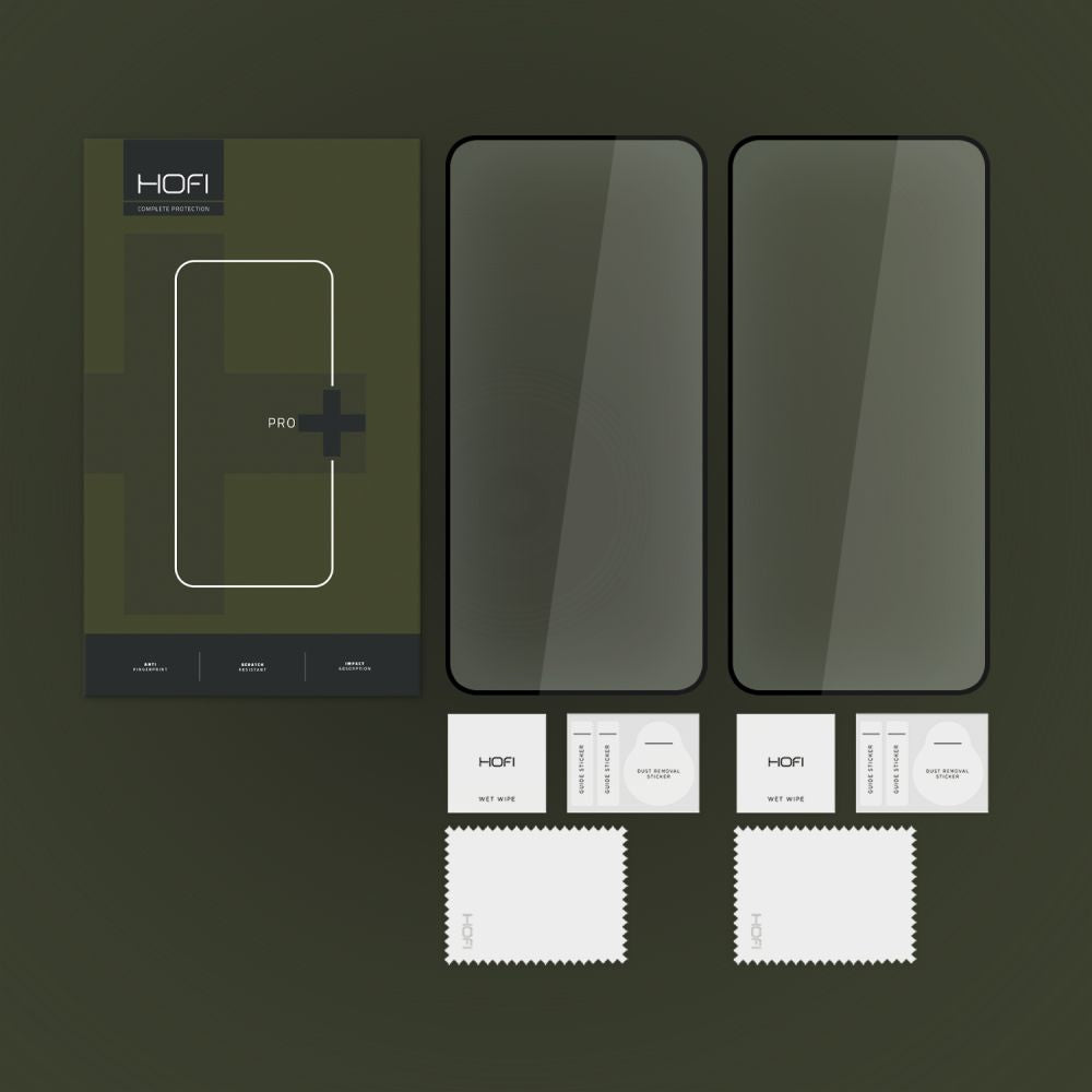 Ochranná fólie na displej HOFI Glass PRO+ pro Samsung Galaxy S24 S921, Tvrzené sklo, Plně lepené, Sada 2 kusy, 2.5D, Černá