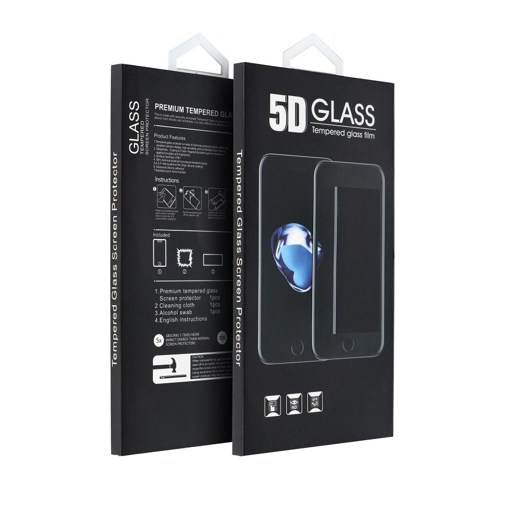 OEM ochranná fólie na displej pro Samsung Galaxy A05s A057, tvrzené sklo, plné lepidlo, 5D, černá