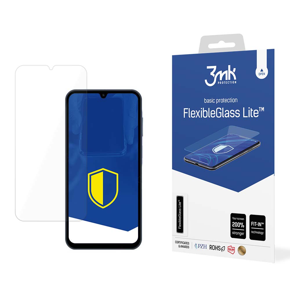 Ochranná fólie na displej 3MK FlexibleGlass Lite pro Samsung Galaxy A15 5G A156 / A15 A155 / A25 A256, flexibilní sklo, plné lepidlo