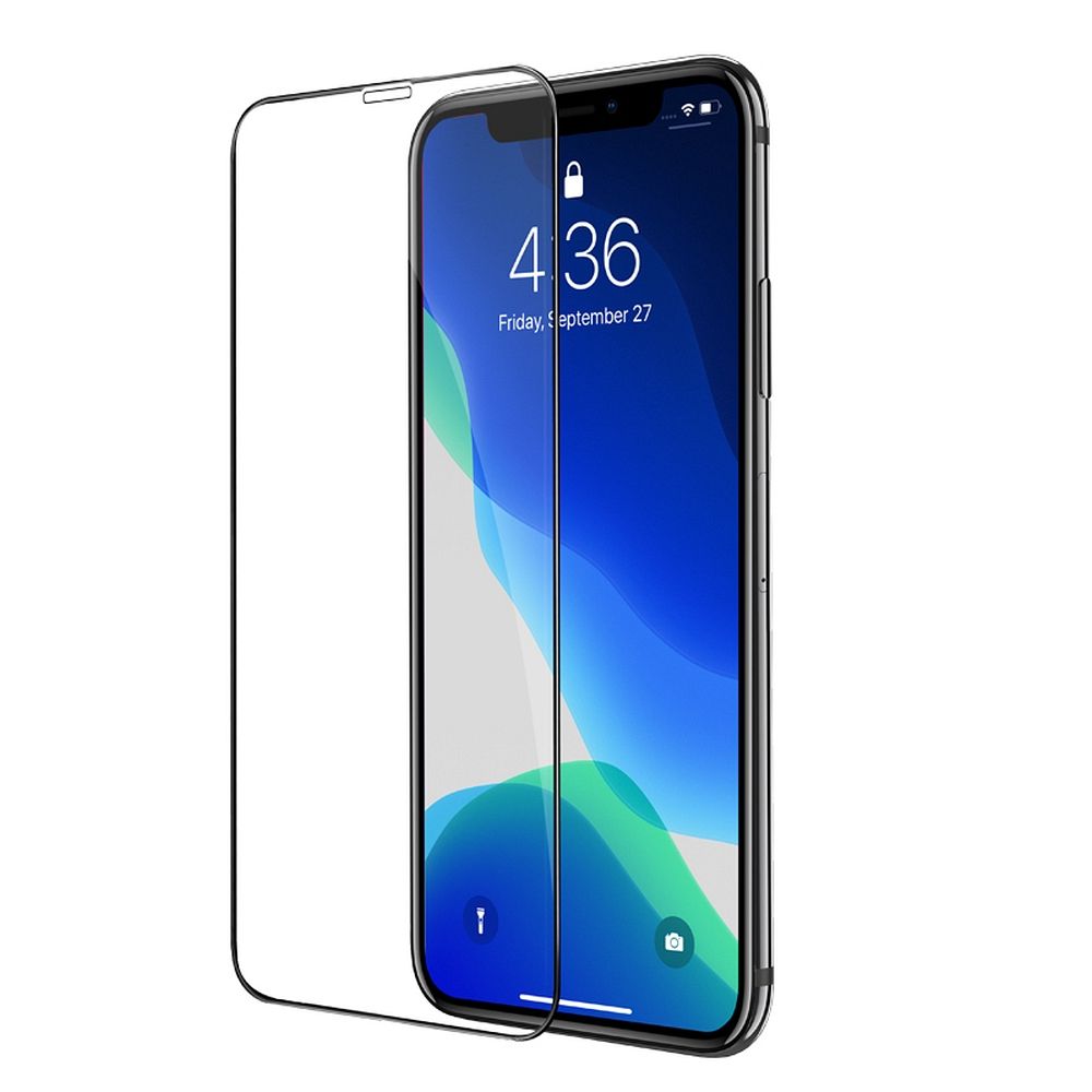 Ochranná fólie HOCO na displej pro Apple iPhone 11 Pro / XS / X, Tvrzené sklo, Full Glue, Sada 25 kusů, Černá
