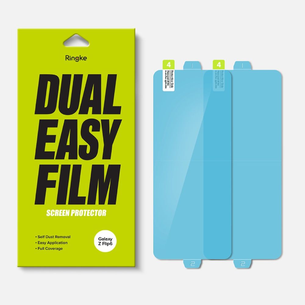 Ochranná fólie Ringke Dual Easy pro vnitřní displej Samsung Galaxy Z Flip6 F741, plast, sada 2 kusy