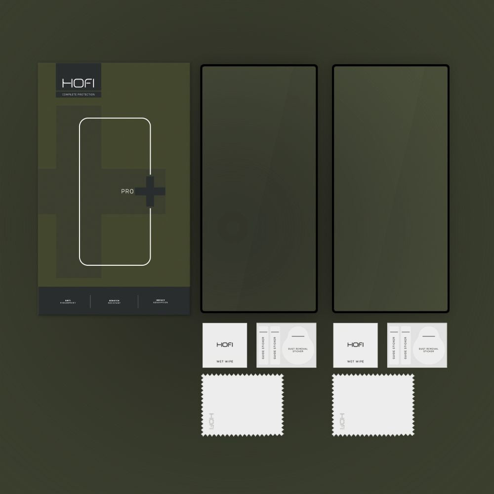 Ochranná fólie na displej HOFI Glass PRO+ pro Samsung Galaxy S25 Ultra S938, tvrzené sklo, plné lepidlo, sada 2 kusy, černá