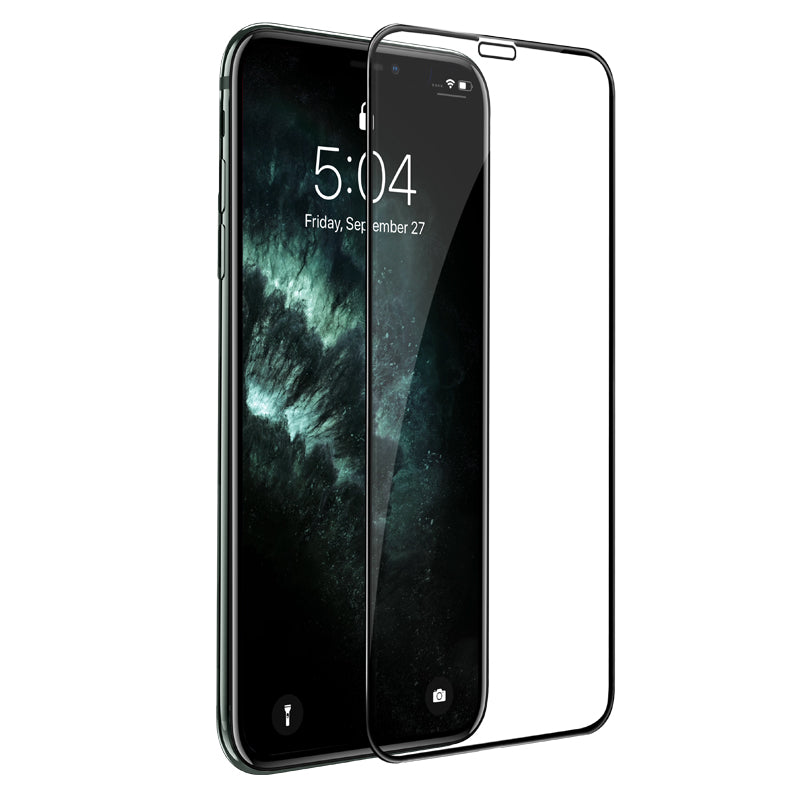 Ochranná fólie na displej HOCO G16 pro Apple iPhone XS / X, Tvrzené sklo, Full Glue, 5D, Černá.